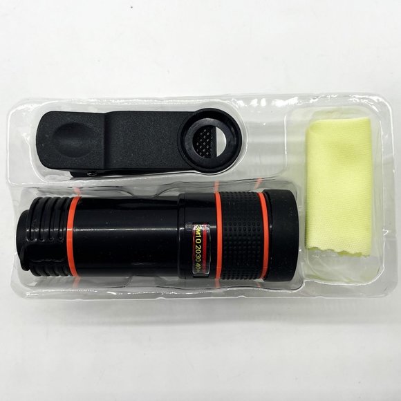 Mobile Phone Telescope 12X Zoom‎ Black Clip on Universal Cellphone Compatibility - Picture 1 of 6